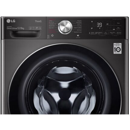 ماشین لباسشویی 12 کیلویی و 8 کیلو خشک کن ال جی V12 مدل WDV1260RP