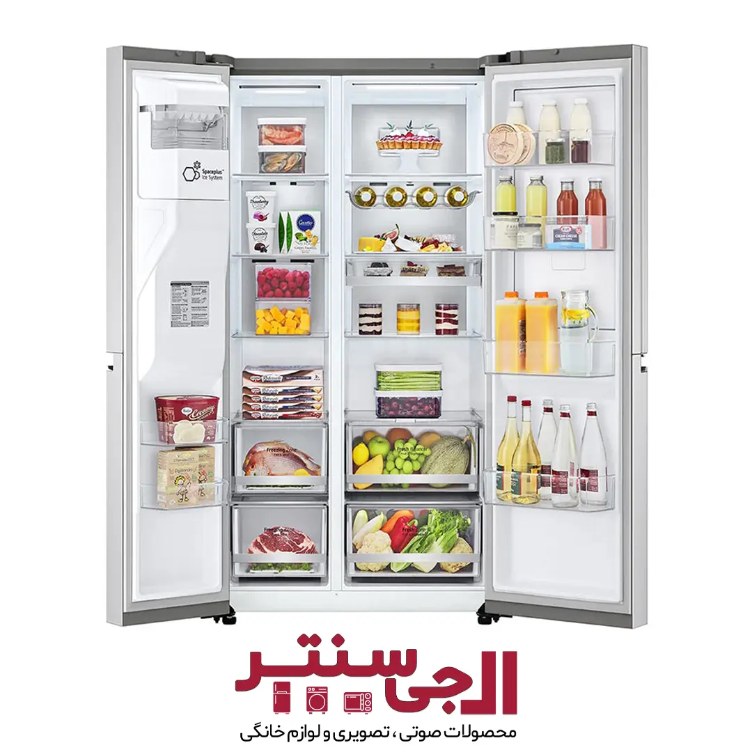 یخچال فریزر ساید بای ساید ال جی مدل J257 ظرفیت 30 فوت GC-J257