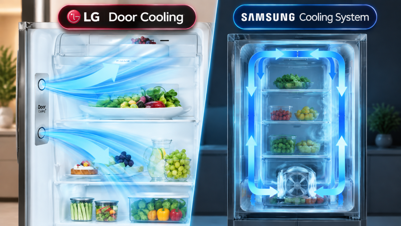 تفاوت فناوری Door Cooling ال جی و Twin Cooling سامسونگ